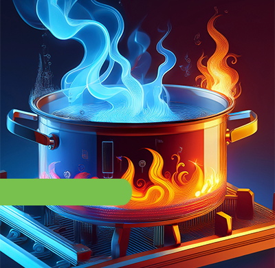 Pot on stove