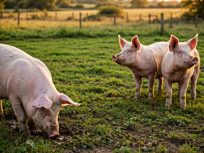 Pigs on a farm